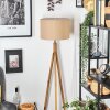 Soungou Lampadaire Écru, Nickel mat, 1 lumière