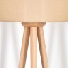 Soungou Lampadaire Bois clair, Blanc, 1 lumière