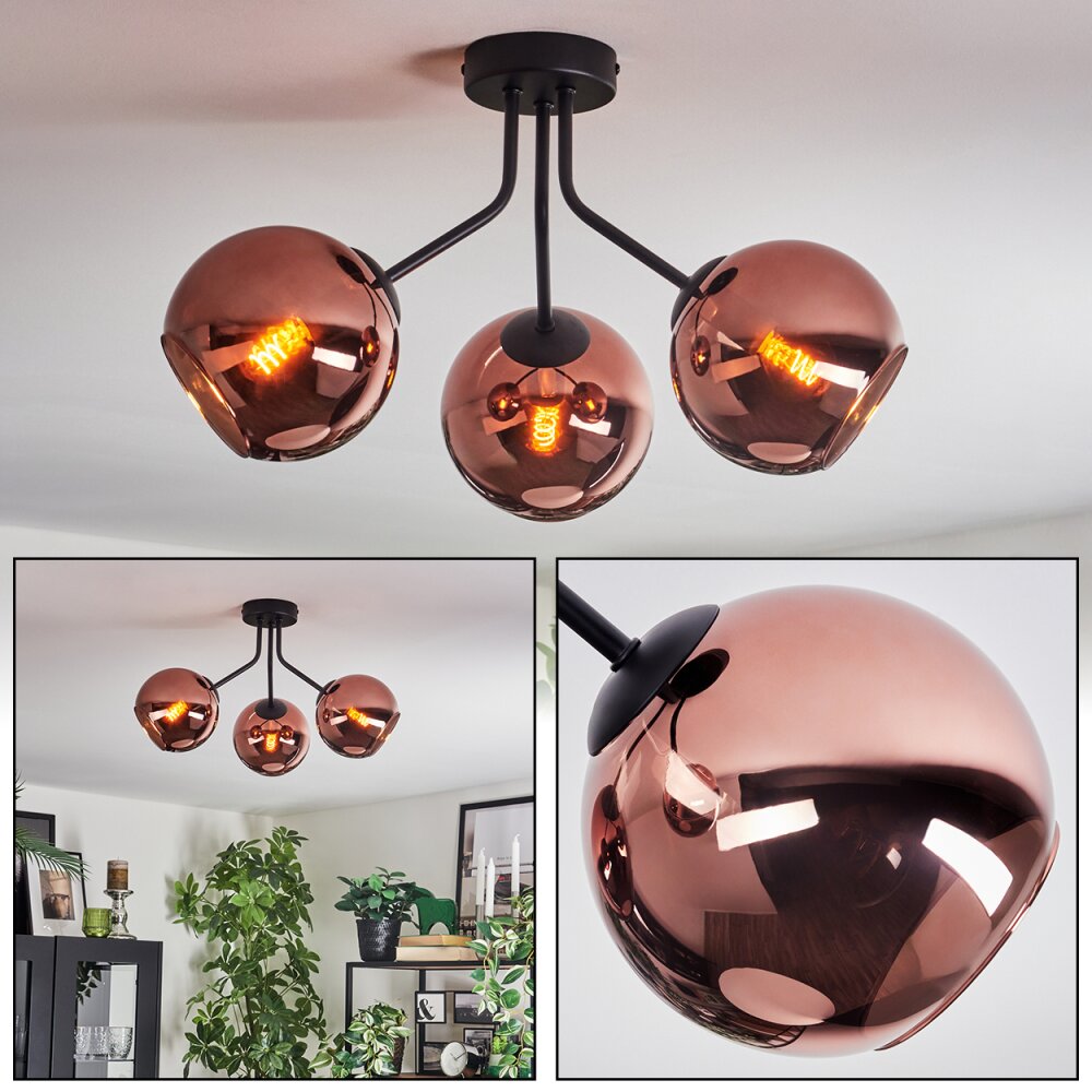 Ripoll Plafonnier, Boule lumineuse Cuivré, 3 lumières main product photo