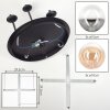 Chehalis Plafonnier, Boule lumineuse Ambre, Clair, Fumé, 5 lumières