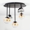 Chehalis Plafonnier, Boule lumineuse Ambre, Clair, Fumé, 5 lumières