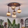 Chehalis Plafonnier, Boule lumineuse Ambre, Clair, Fumé, 5 lumières