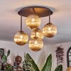 Chehalis Plafonnier, Boule lumineuse 45 cm Ambre, 5 lumières