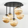 Chehalis Plafonnier, Boule lumineuse 45 cm Ambre, 5 lumières