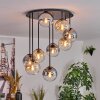 Gastor Plafonnier, Boule lumineuse Ambre, Clair, Fumé, 9 lumières