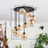 Koyoto Plafonnier, Boule lumineuse Ambre, 9 lumières