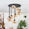 Koyoto Plafonnier, Boule lumineuse Ambre, 9 lumières