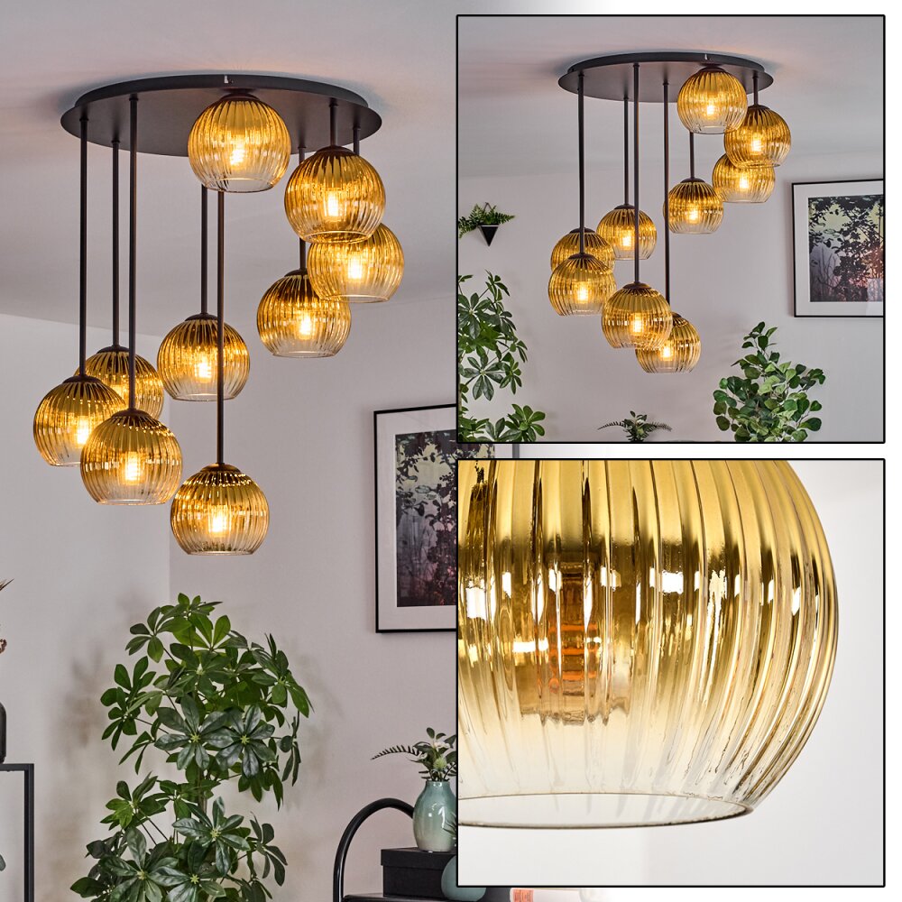 Koyoto Plafonnier, Boule lumineuse 57 cm Or, Clair, 9 lumières main product photo