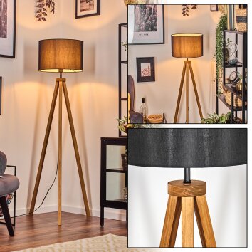 Soungou Lampadaire Écru, Noir, 1 lumière