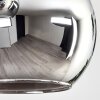 Koyoto Plafonnier, Boule lumineuse Chrome, Fumé, 9 lumières