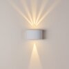 Applique murale d'extérieur Windhoek LED Blanc, 2 lumières