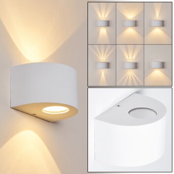 Applique murale d'extérieur Windhoek LED Blanc, 2 lumières