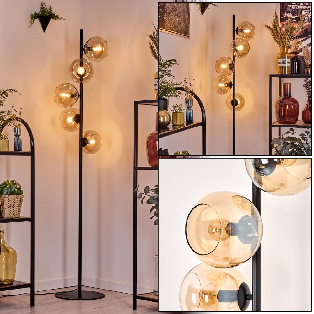 Koyoto Lampadaire 31 cm Ambre, 5 lumières main product photo