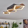 Tavon Plafonnier LED Bois foncé, Noir, 1 lumière