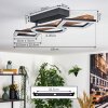 Tavon Plafonnier LED Bois foncé, Noir, 1 lumière