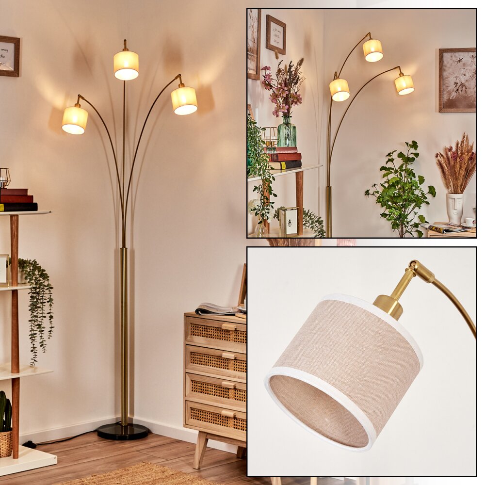 Bassagoda Lampadaire Laiton, Noir, 3 lumières main product photo