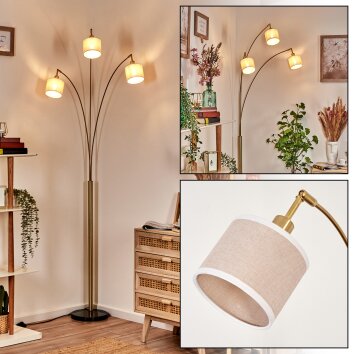 Bassagoda Lampadaire Laiton, Noir, 3 lumières Bassagoda Lampadaire Laiton, Noir, 3 lumières