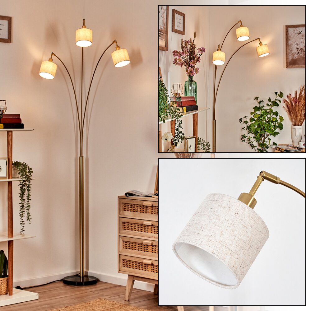 Bassagoda Lampadaire Laiton, Noir, 3 lumières main product photo