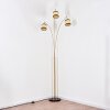 Chellas Lampadaire Laiton, Noir, 3 lumières