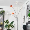 Nikkala Lampadaire Chrome, Blanc, 5 lumières