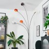 Nikkala Lampadaire Chrome, Blanc, 5 lumières