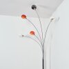 Nikkala Lampadaire Chrome, Blanc, 5 lumières