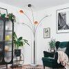 Nikkala Lampadaire Chrome, Blanc, 5 lumières