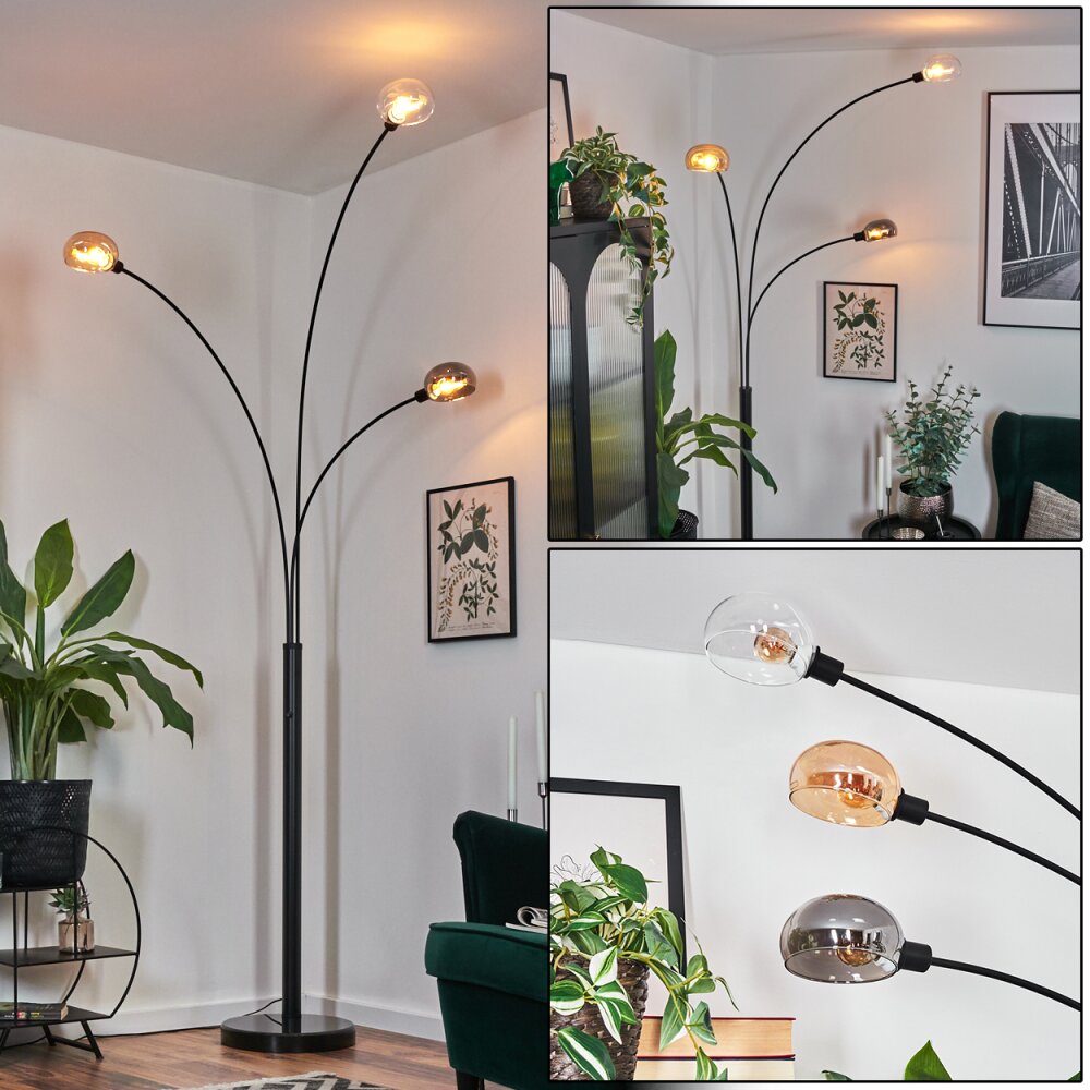 Nikkala Lampadaire Noir, 3 lumières main product photo