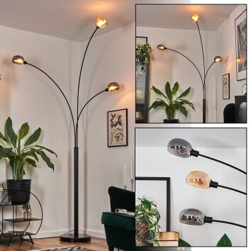 Nikkala Lampadaire Noir, 3 lumières Nikkala Lampadaire Noir, 3 lumières