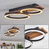 Cascada Plafonnier LED Brun, Couleur bois, Noir, 1 lumière