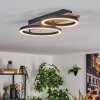 Cascada Plafonnier LED Brun, Couleur bois, Noir, 1 lumière