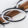 Cascada Plafonnier LED Brun, Couleur bois, Noir, 1 lumière