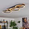 Cascada Plafonnier LED Brun, Couleur bois, Noir, 1 lumière