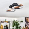 Tavon Plafonnier LED Bois foncé, Noir, 1 lumière