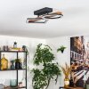 Tavon Plafonnier LED Bois foncé, Noir, 1 lumière