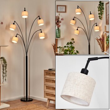 Bassagoda Lampadaire Noir, 5 lumières Bassagoda Lampadaire Noir, 5 lumières
