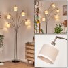 Bassagoda Lampadaire Nickel mat, Noir, 5 lumières