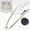 Bassagoda Lampadaire Nickel mat, Noir, 5 lumières
