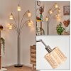 Cavaca Lampadaire Nickel mat, Noir, 5 lumières