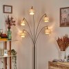 Cavaca Lampadaire Nickel mat, Noir, 5 lumières