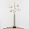 Cavaca Lampadaire Nickel mat, Noir, 5 lumières