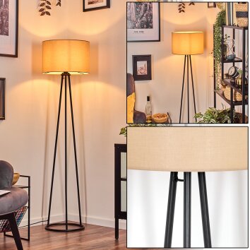 Soungou Lampadaire Noir, 1 lumière