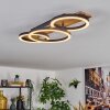 Cascada Plafonnier LED Brun, Couleur bois, Noir, 1 lumière