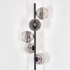 Ripoll Lampadaire Chrome, Clair, Fumé, 5 lumières