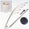 Bassagoda Lampadaire Nickel mat, Noir, 5 lumières
