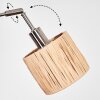 Granja Lampadaire Nickel mat, Noir, 5 lumières