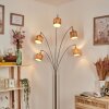 Granja Lampadaire Nickel mat, Noir, 5 lumières