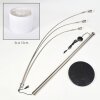 Bassagoda Lampadaire Nickel mat, Noir, 3 lumières
