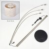 Bassagoda Lampadaire Nickel mat, Noir, 3 lumières
