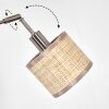 Sabadim Lampadaire Nickel mat, Noir, 3 lumières